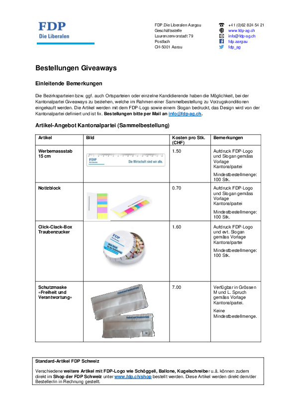 Giveaways